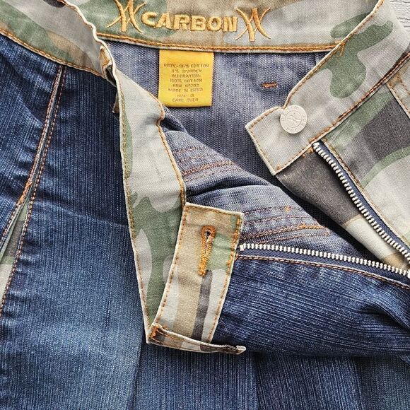 CARBON CAMO pleated mini skirt size 3 - Picture 2 of 9